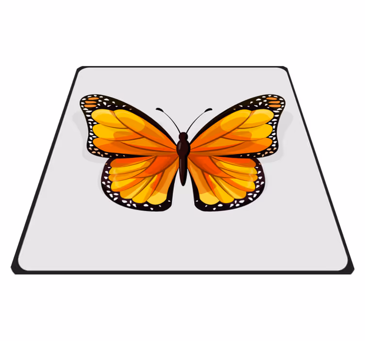 Tapis vinyle salle de bain bel art de papillon - TenStickers