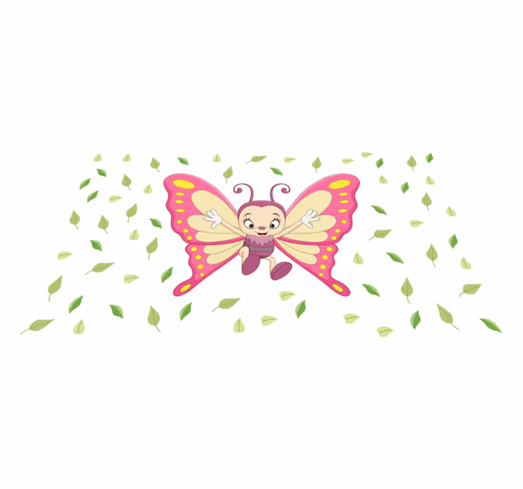 Tapis vinyle pour enfants figurine de papillon vibrante - TenStickers