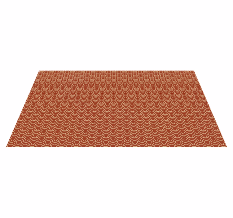 Tapis vinyle géométrique motif d'onde courbe - TenStickers