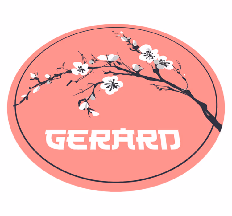 Tapis vinyle personnalisé grâce des fleurs de cerisier - TenStickers