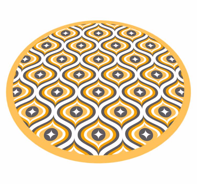 Tapis vinyle géométrique motif de bijou courbé - TenStickers