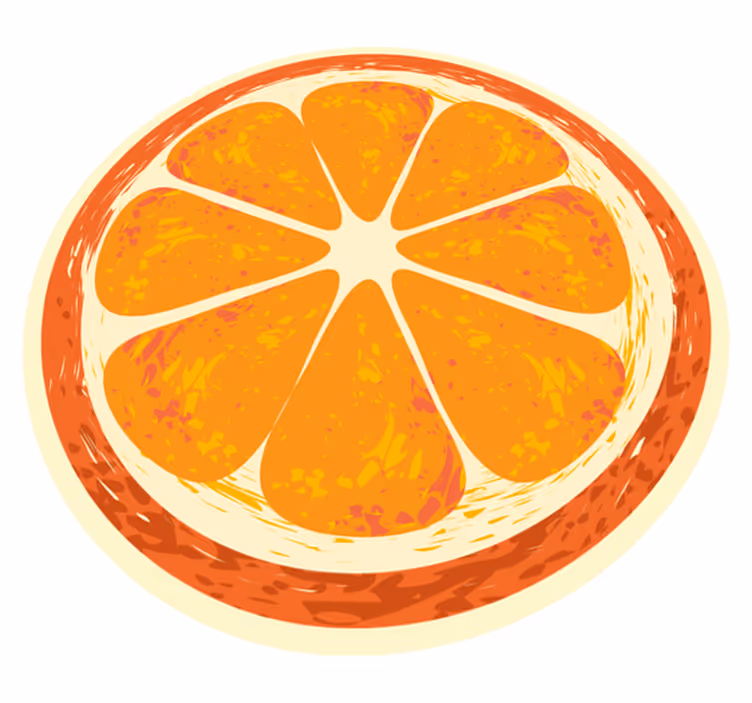 Tapis vinyle cuisine Tranche d'orange - TenStickers
