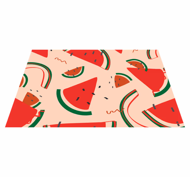 Tapis vinyle cuisine plaisir avec une tranche de pastèque - TenStickers