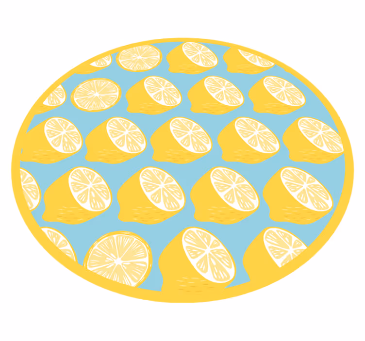 Tapis vinyle cuisine motif de tranche de citron - TenStickers