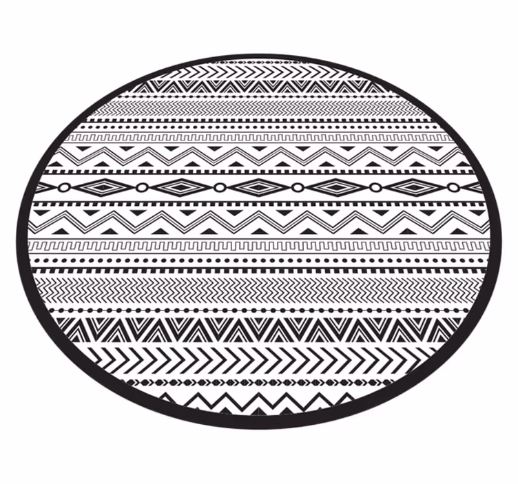 Tapis vinyle nordique éléments géométriques abstraits - TenStickers