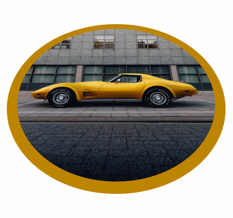 Tapis vinyle retro Chevrolet corvette - TenStickers