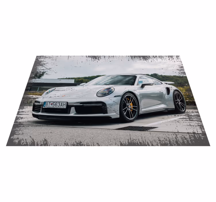 Tapis vinyle retro Porsche 911 moderne - TenStickers