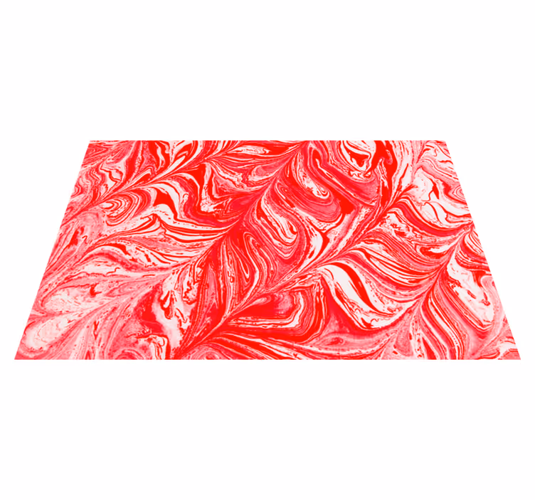 Tapis vinyle texture motifs rouges tourbillonnants - TenStickers