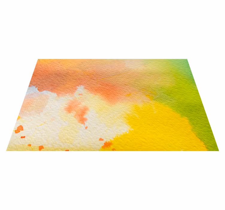 Tapis vinyle moderne Fond d'effet aquarelle coloré - TenStickers