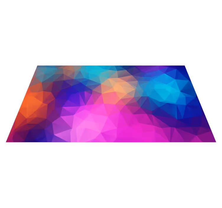 Tapis vinyle géométrique fusion colorée - TenStickers