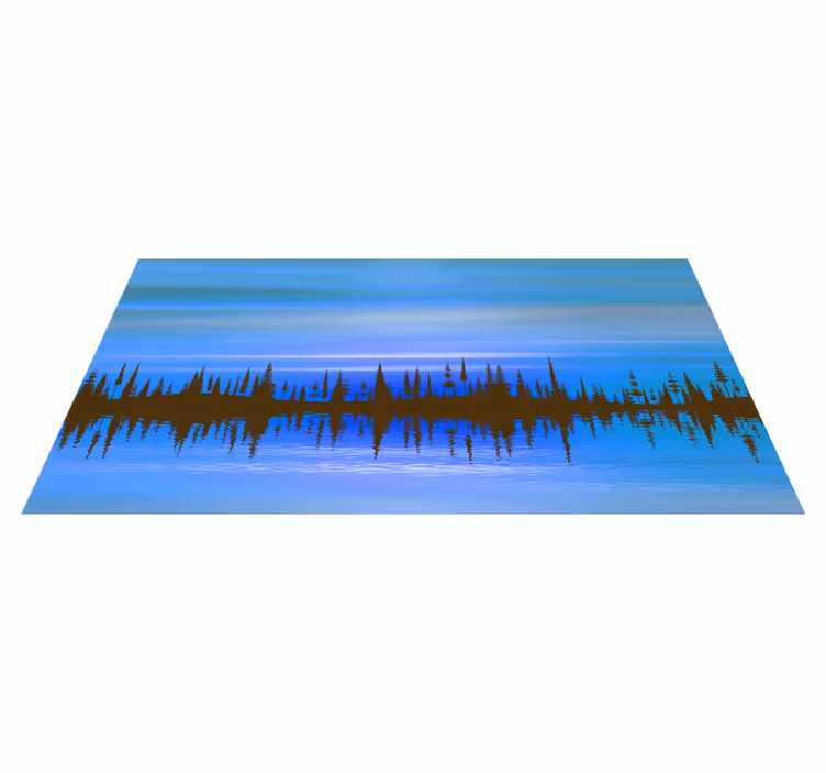 Tapis vinyle nature mélange de paysages abstraits - TenStickers