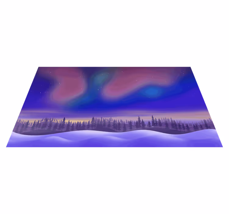 Tapis vinyle nature ciel nocturne aurore - TenStickers