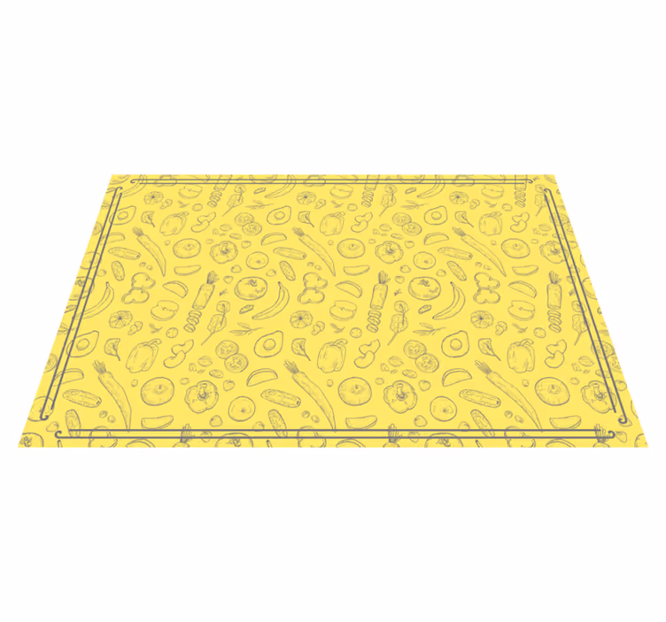Tapis vinyle cuisine motif de fruits fantaisiste - TenStickers