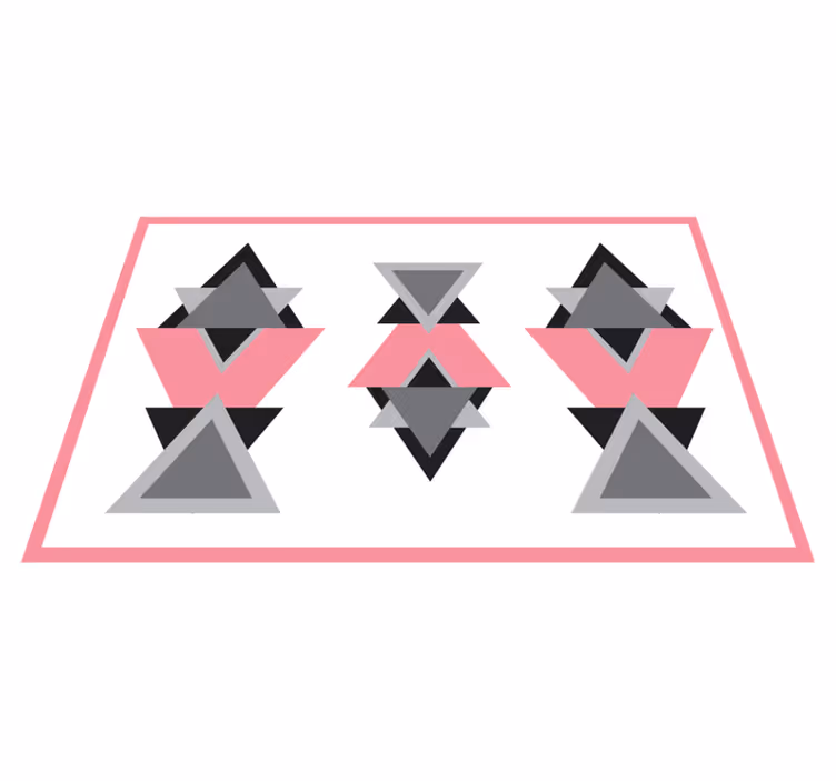 Tapis vinyle géométrique mélange de formes triangulaires - TenStickers