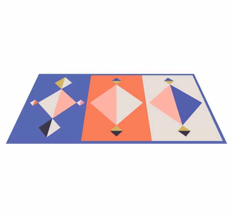 Tapis vinyle géométrique formes modernes abstraites - TenStickers