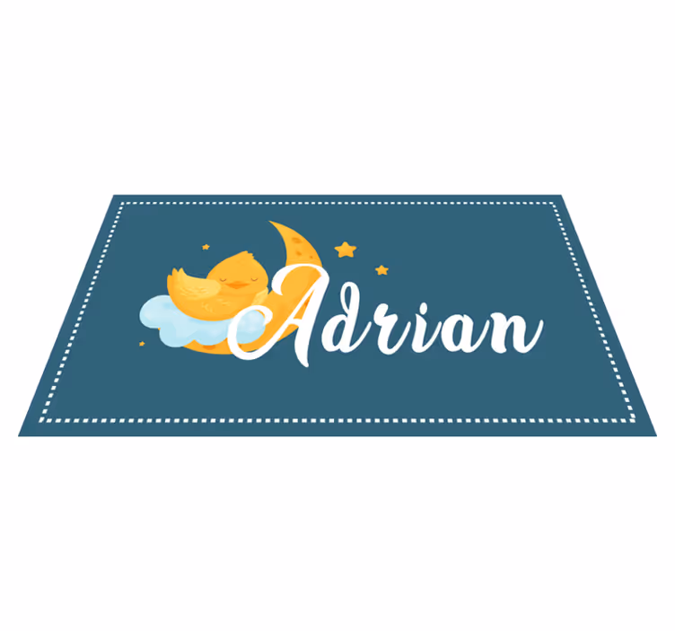 Tapis vinyle autres tapis canard endormi avec nom - TenStickers