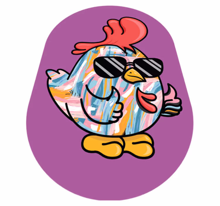 Tapis vinyle autres tapis personnage de poulet chic - TenStickers