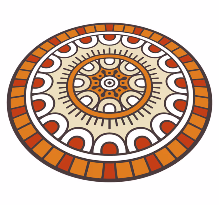 Tapis vinyle mandala motif à motifs circulaires - TenStickers