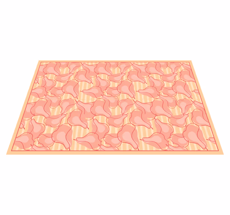 Tapis vinyle cuisine jolis motifs roses - TenStickers