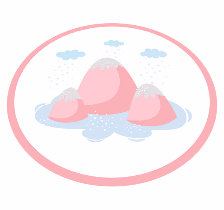 Tapis vinyle pour enfants scène de montagne enneigée - TenStickers