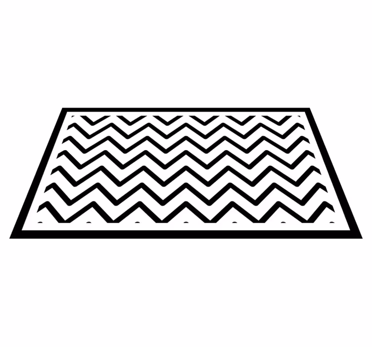 Tapis vinyle entrée lignes diagonales noires et blanches - TenStickers