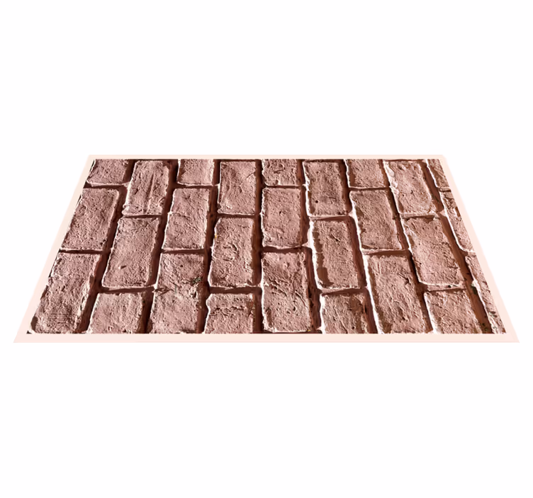 Tapis vinyle pierre motif de brique rustique - TenStickers
