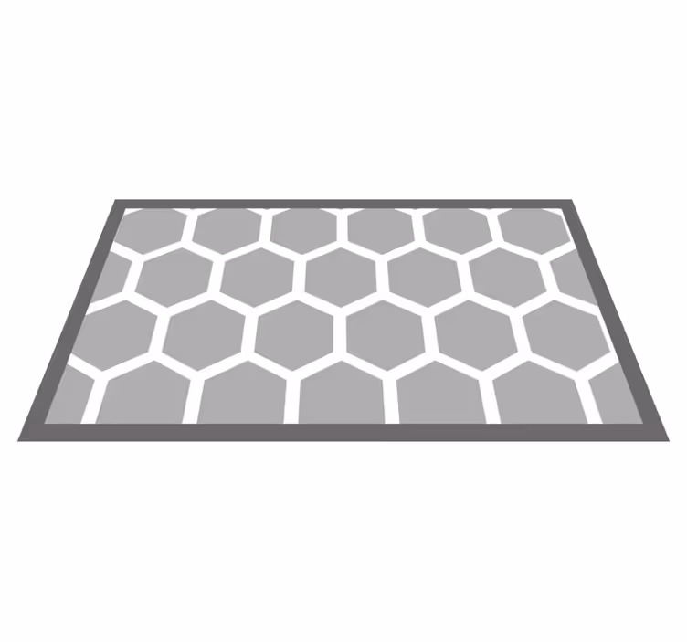 Tapis vinyle géométrique configuration hexagonale - TenStickers