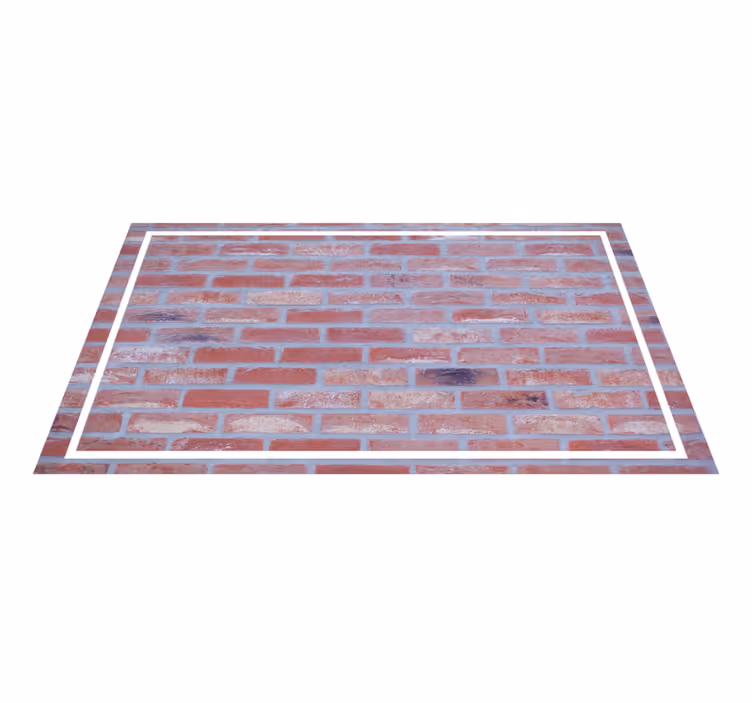 Tapis vinyle pierre motif de brique - TenStickers