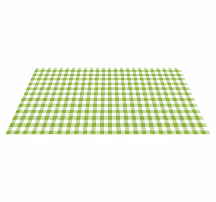 Tapis vinyle cuisine vinylee à carreaux vert - TenStickers