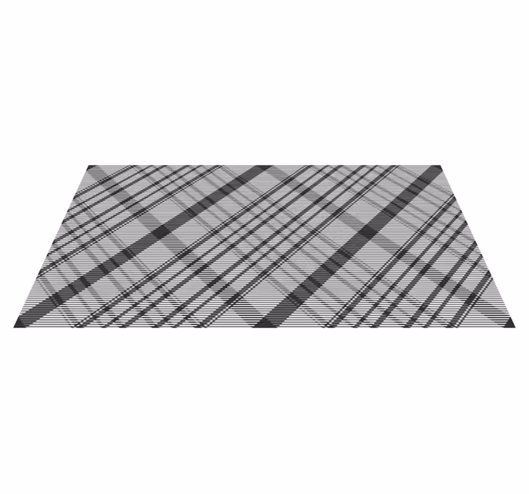 Tapis vinyle rectangulaire Carrés à motifs gris et noirs - TenStickers