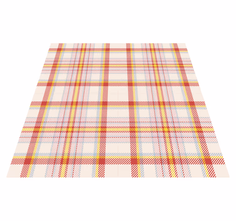 Tapis vinyle geometrique Tartan écossais à motifs - TenStickers