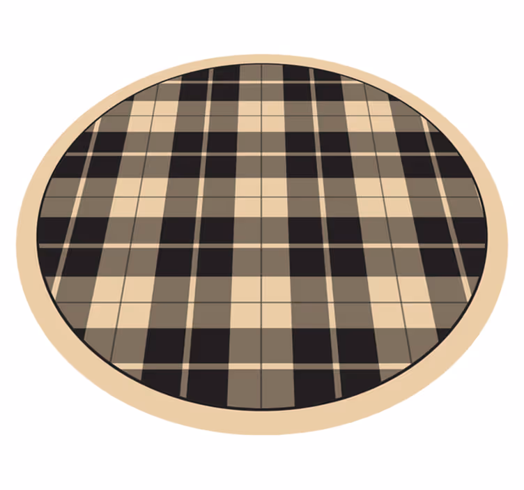 Tapis vinyle rond configuration à carreaux - TenStickers