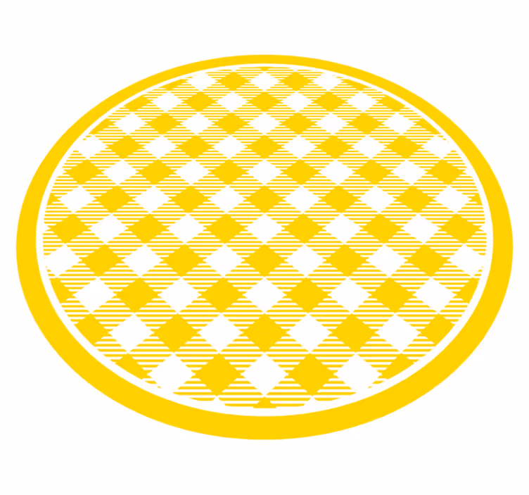 Tapis vinyle rond emblème de diamant jaune - TenStickers