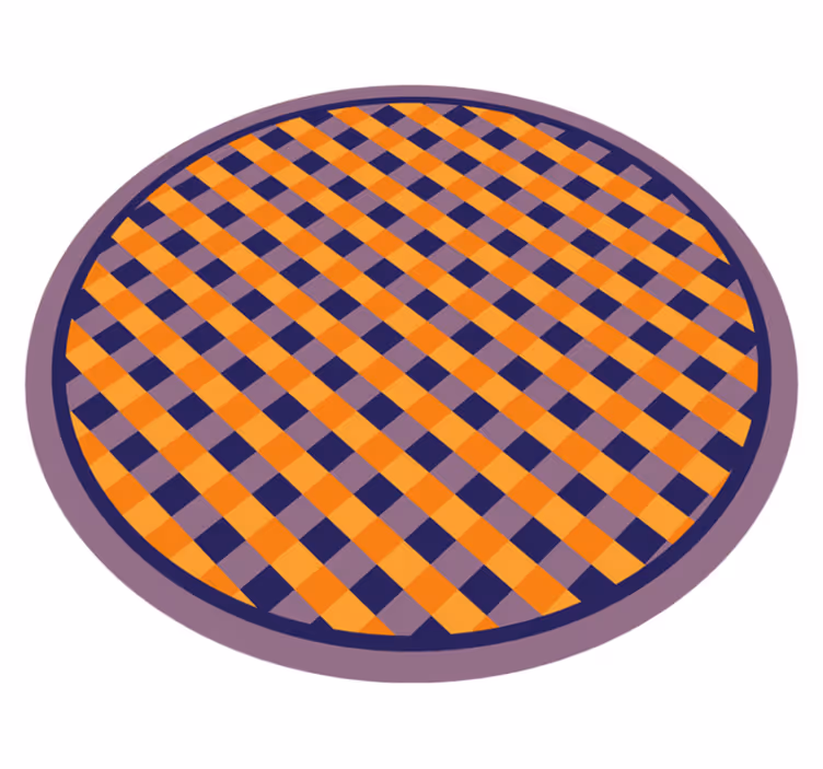 Tapis vinyle rayures motif à carreaux audacieux - TenStickers