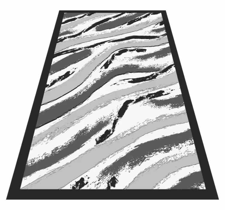 Tapis vinyle salon Gris foncé avec un vieux design blanc - TenStickers
