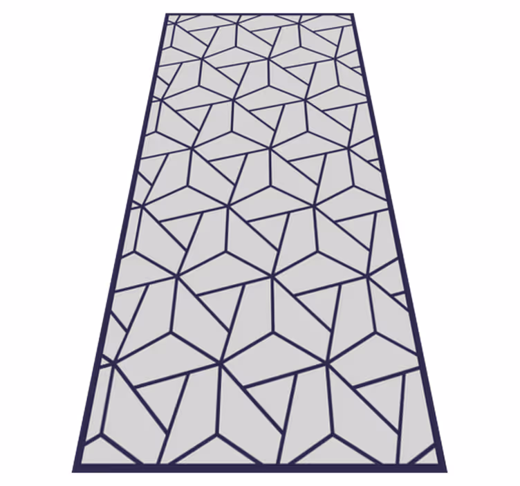 Tapis vinyle salon Gris clair géométrique - TenStickers
