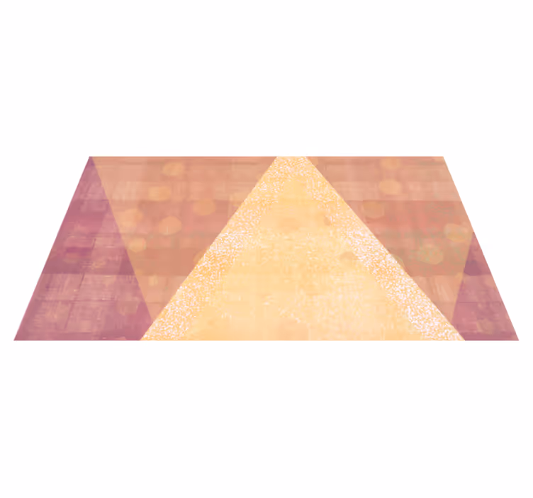 Tapis vinyle géométrique schéma de couleurs triangulaire - TenStickers
