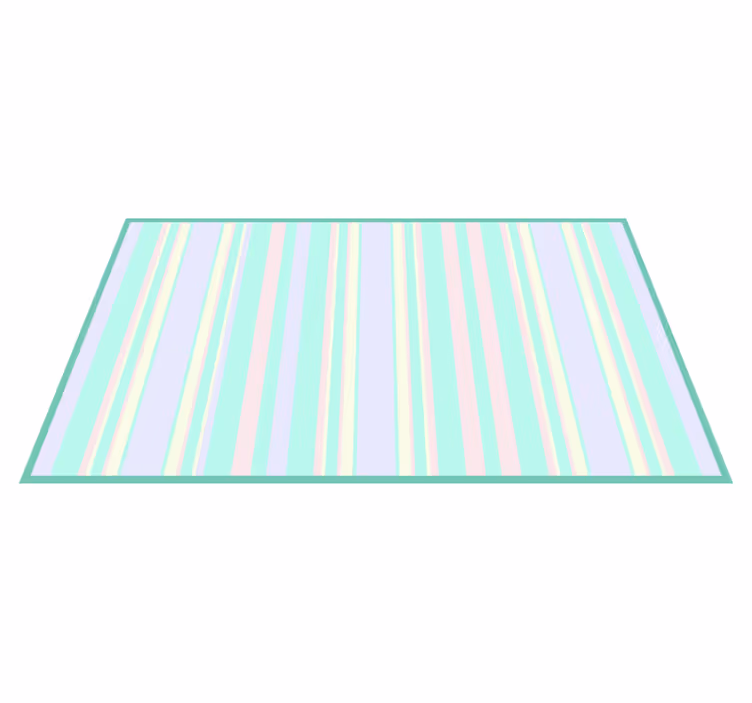 Tapis vinyle rayures motif de lignes pastel - TenStickers