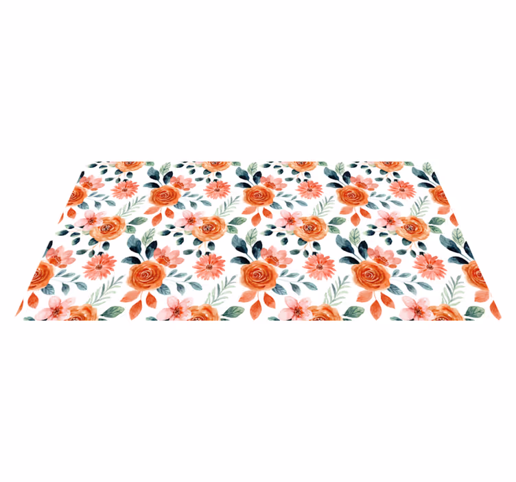 Tapis vinyle fleurs et plantes ravissant motif botanique - TenStickers