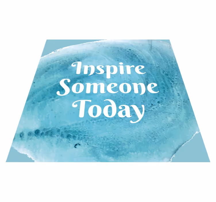 Tapis vinyle citation éclat de motivation - TenStickers