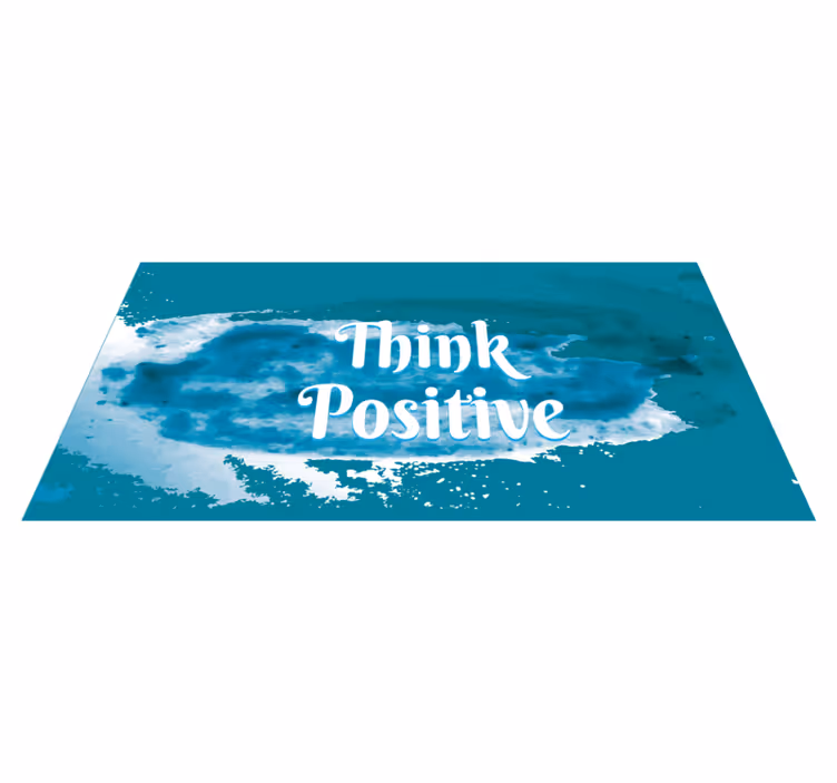 Tapis vinyle citation adopter l'optimisme - TenStickers