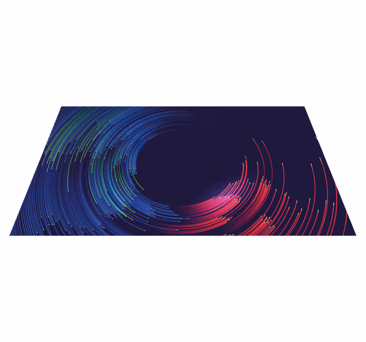 Tapis vinyle moderne illustration arcs colorés - TenStickers