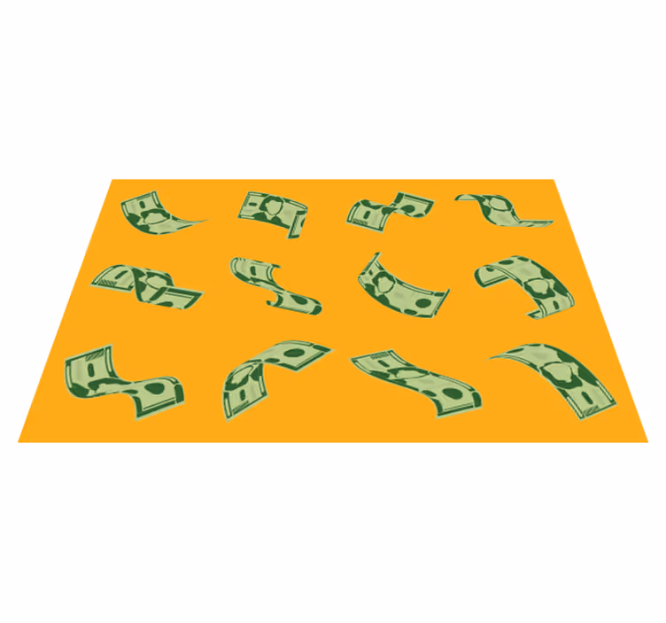 Tapis vinyle design moderne modèle de flux monétaire - TenStickers