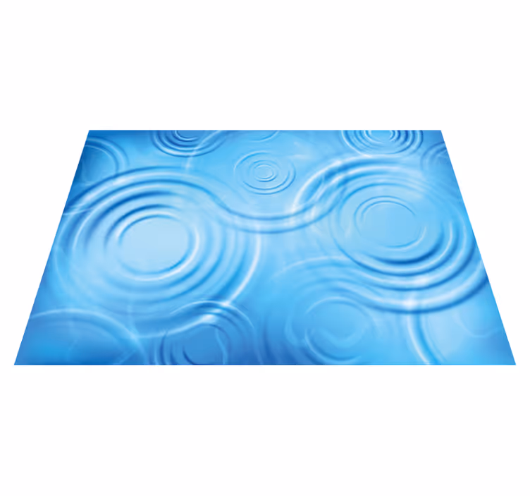 Tapis vinyle salle de bain effet d'ondulation de l'eau - TenStickers