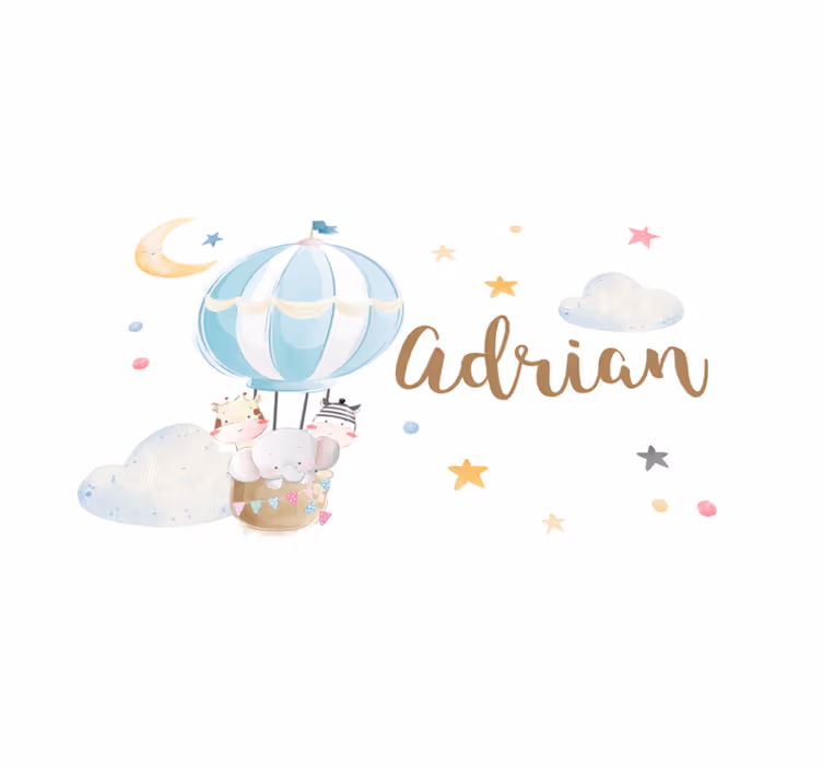 Tapis vinyle autres tapis ballon aérien avec nom - TenStickers