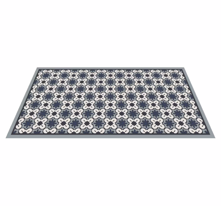 Tapis mosaique vinyle arrangement classique gris - TenStickers