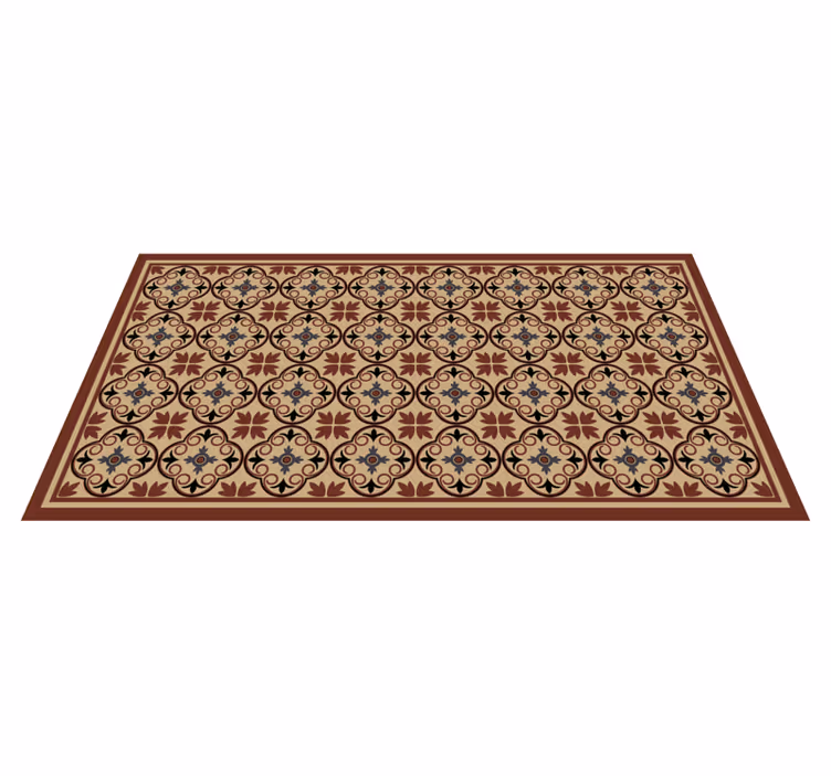 Tapis vinyle carreaux Modèle de ciment vintage - TenStickers