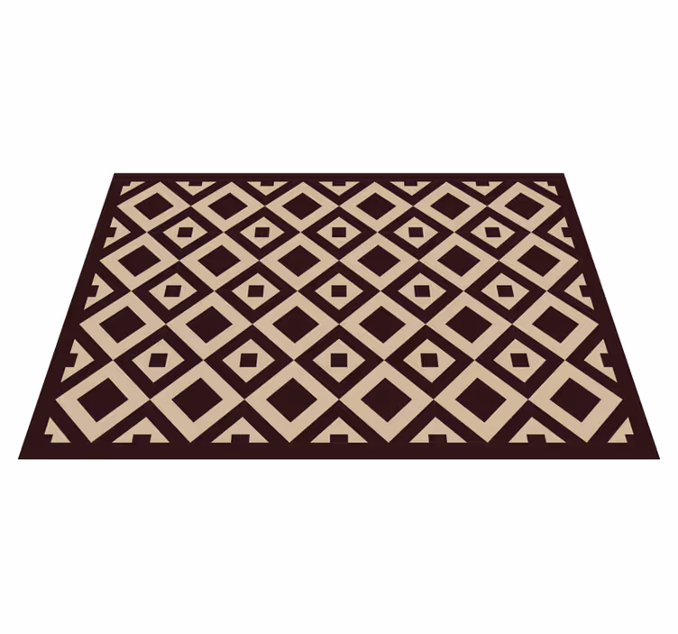 Tapis vinyle géométrique illustration avec motif en losange - TenStickers
