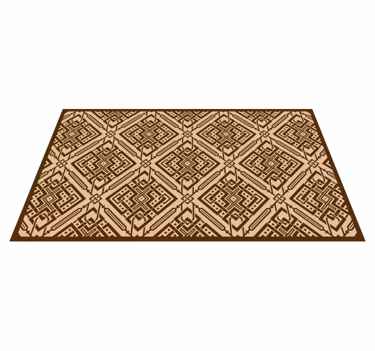 Tapis vinyle salon élément géométrique élégant - TenStickers