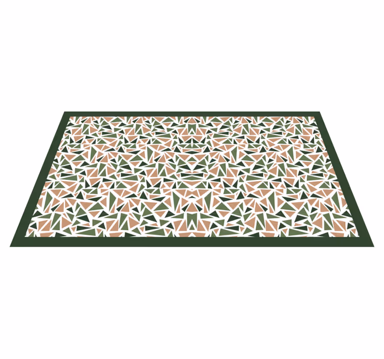 Tapis vinyle géométrique motif triangulaire abstrait - TenStickers